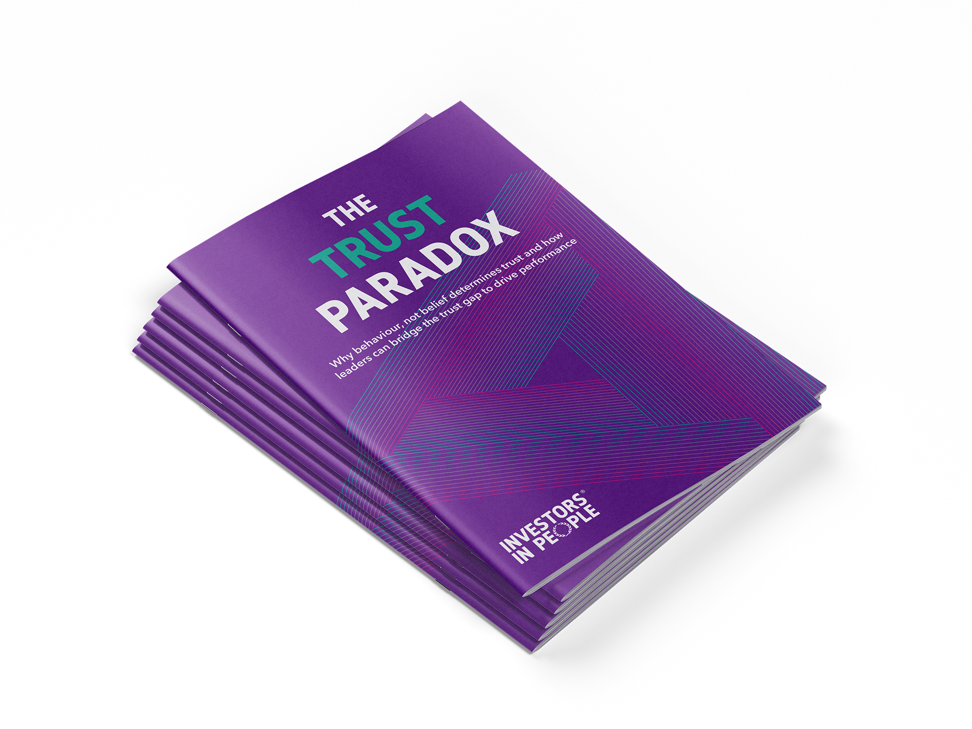 Stack of printed copies of The Trust Paradox report