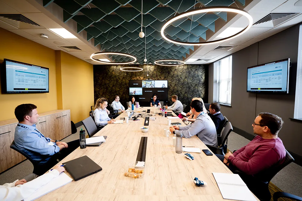 NIE Networks leadership team in a working group meeting