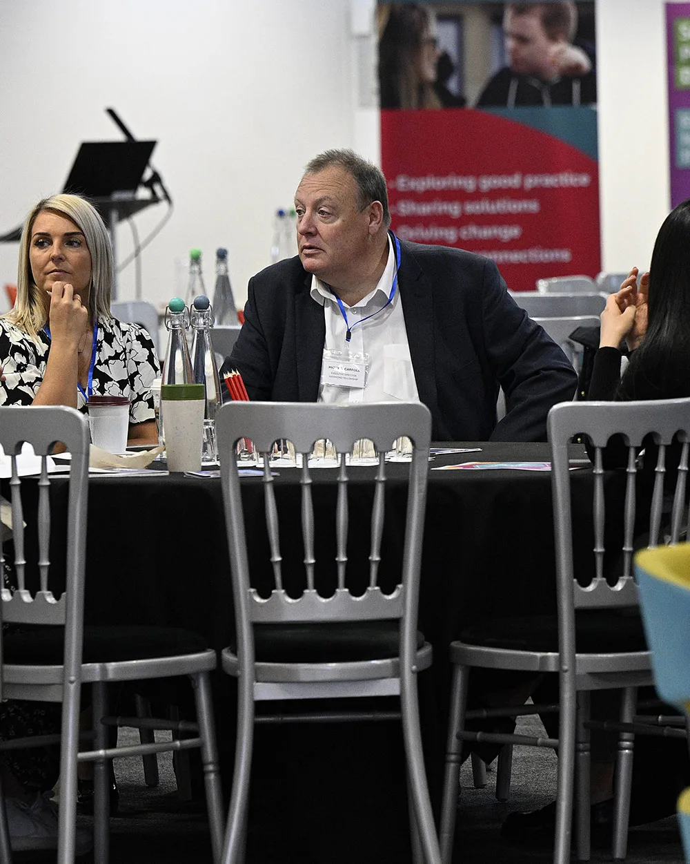TRFS staff in a roundtable discussion