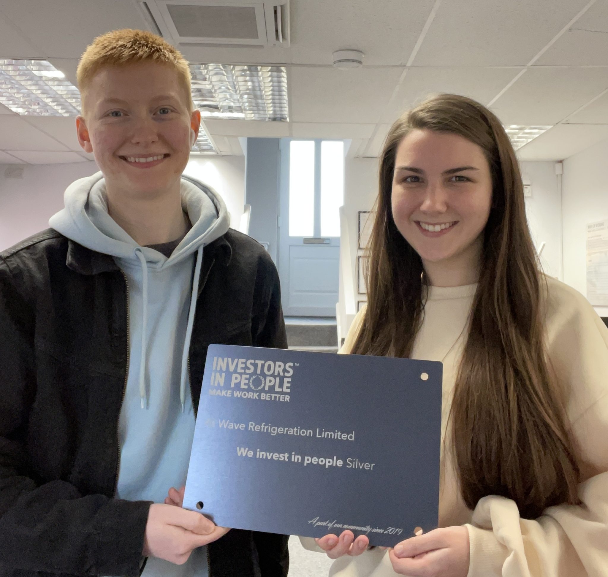WAVE trainees with the We Invest in People Silver plaque
