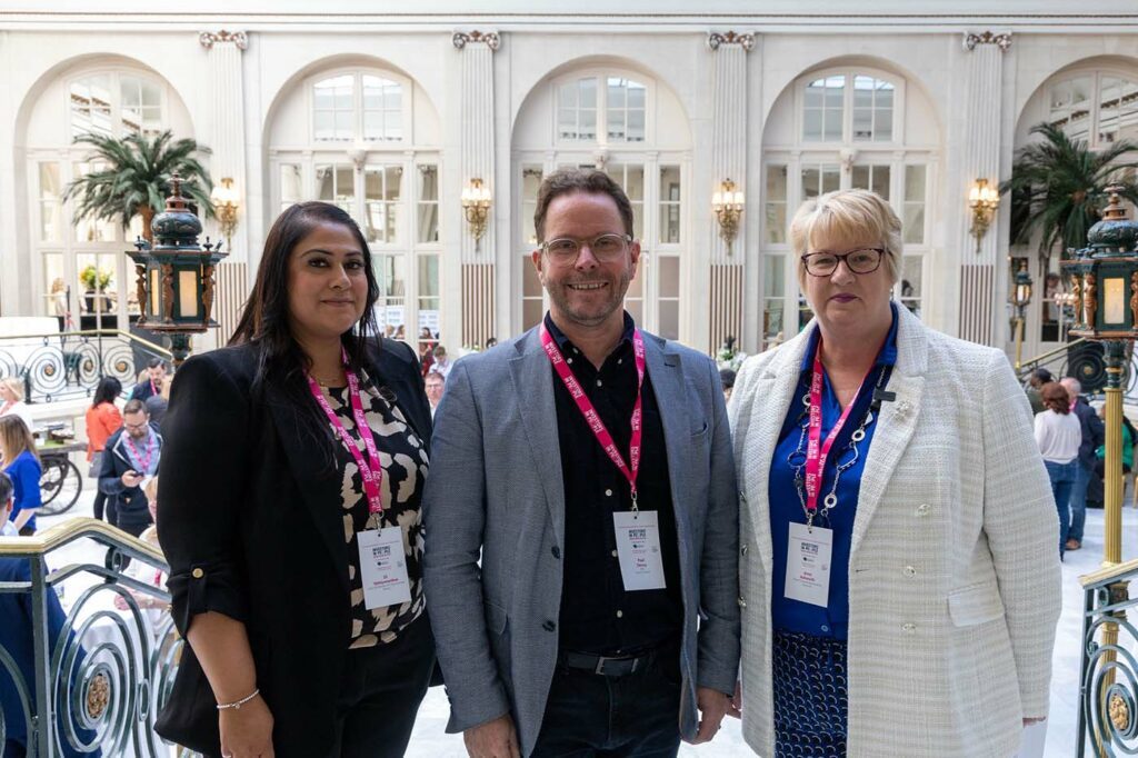 Zii Nithiyananthan from Burberry, Investors in People CEO Paul Devoy, and Anne Ashworth from Pearson