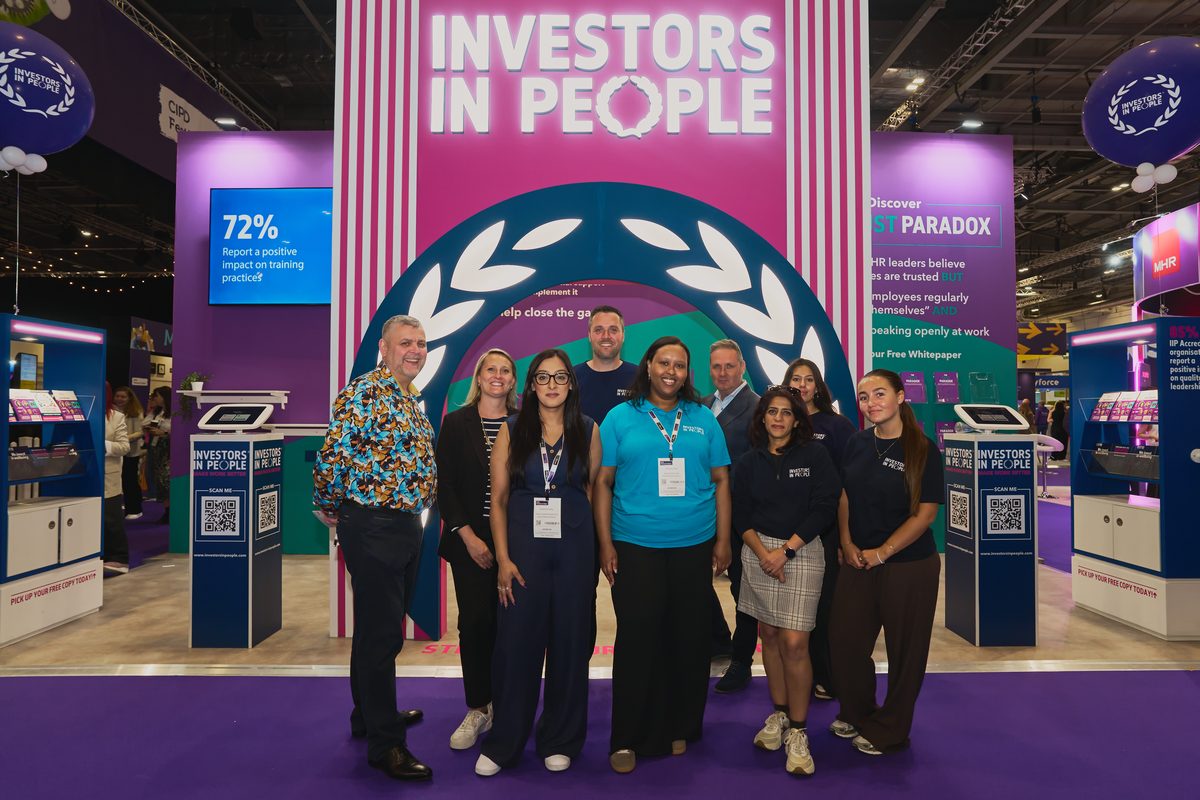 The Investors in People team on their exhibition stand
