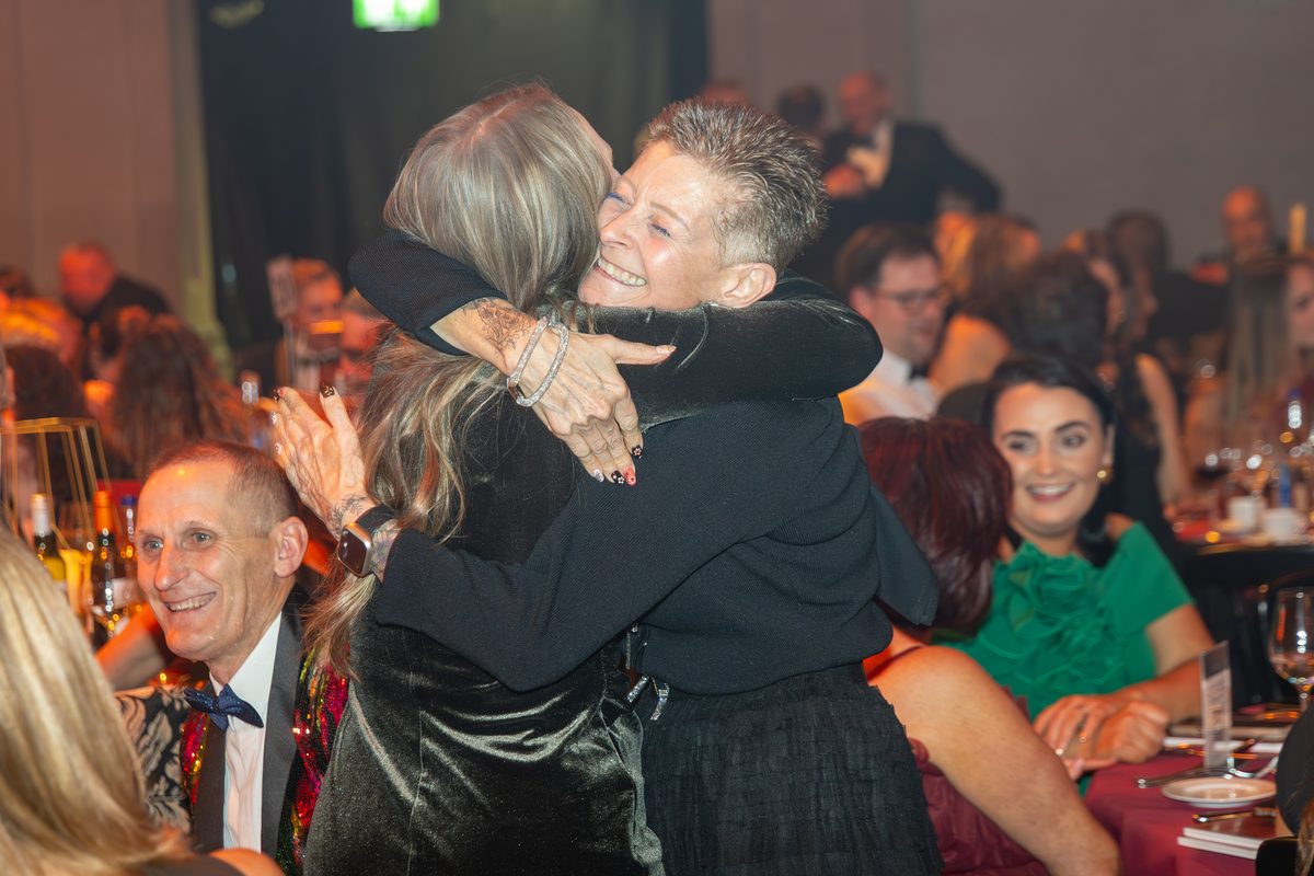 Colleagues celebrating at the Investors in People awards