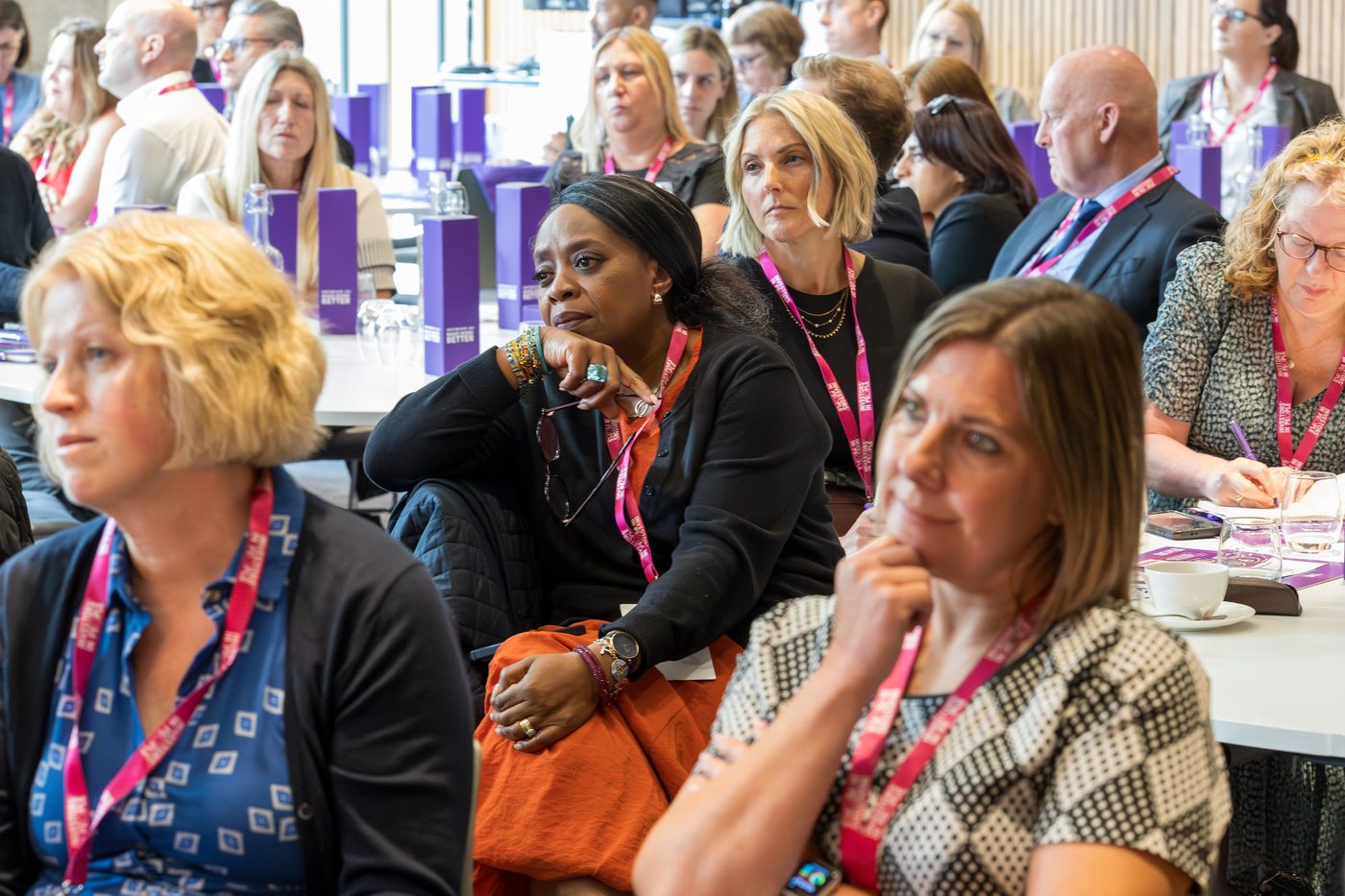 Delegates listening at an Investors in People celebration event